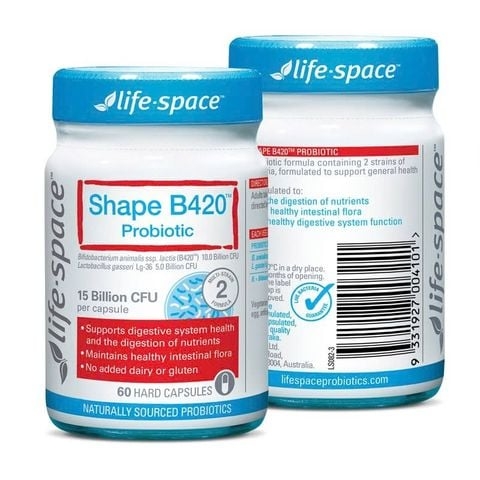 Life Space Men Vi Sinh Hỗ Trợ Tiêu Hóa Shape B420 Probiotic 60 viên