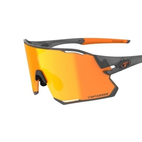 Tifosi Stash Kính Mát Thể Thao Nửa Gọng Dành Cho Đạp Xe, Chạy Bộ, Pickleball Thiết Kế Đệm Êm Tai, Mũi Gọng Màu Đen Cam Black Orange Fade Bộ 3 Tròng Màu Cam Clarion Orange, Đỏ AC Red Và Clear Trong Suốt