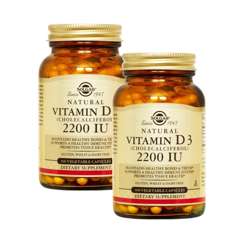 Combo 2 Hộp Solgar Viên Uống Bổ Sung Vitamin D3 2200 IU 100 Viên
