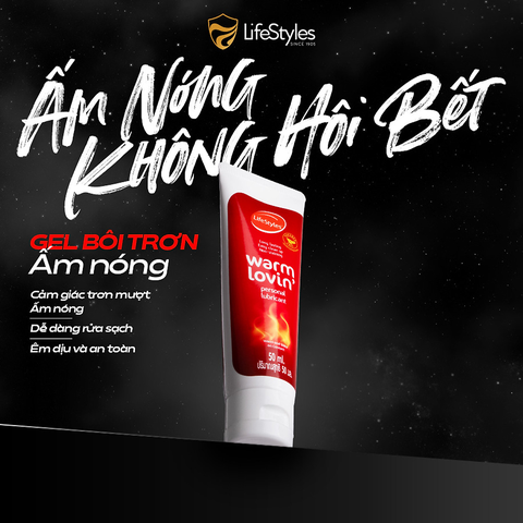 LifeStyles Gel Bôi Trơn Warm Lovin Tăng Cảm Giác Ấm Nóng 50ml