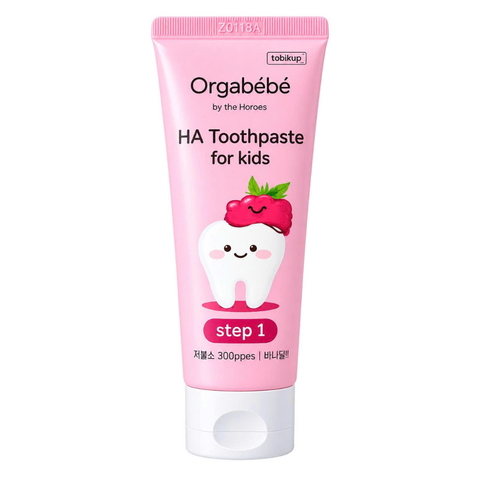 Orgabebe Kem Đánh Răng Cho Trẻ Em HA Toothpaste Step 1 Tuýp 60g