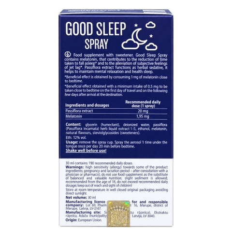 Combo 2 Good Sleep Spray Dạng Xịt Hỗ Trợ Giấc Ngủ 30ml