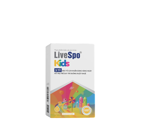 LiveSpo KIDS Hỗ Trợ Cân Bằng Hệ Vi Sinh Đường Ruột, Giảm Rối Loạn Tiêu Hóa Hộp 20 Ống