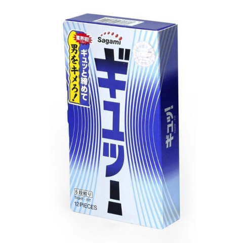 Okamoto Bao Cao Su Thiết Kế Một Lần Thắt Sagami 3D Tightfit 52mm 12 Chiếc