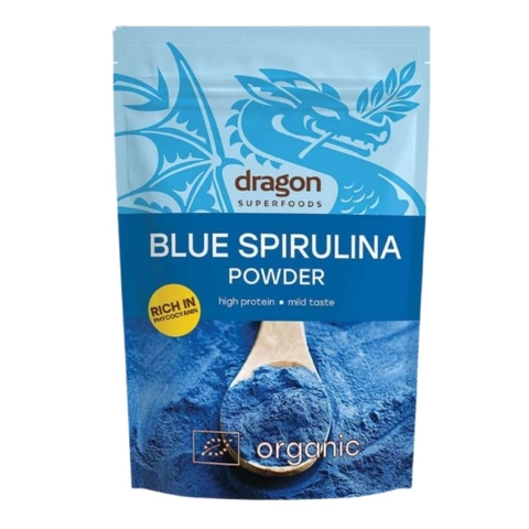Dragon Superfoods Bột Tảo Blue Spirulina Hữu Cơ Bổ Sung Dưỡng Chất 75g