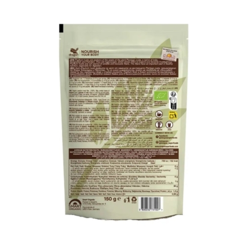 Dragon Superfoods Vỏ Hạt Mã Đề Hữu Cơ Bổ Sung Chất Xơ 150g