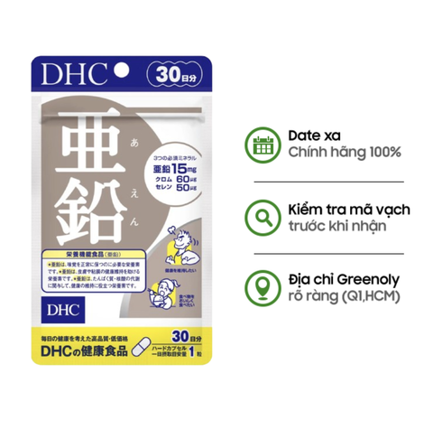DHC Viên Hỗ Trợ Bổ Sung Kẽm Zinc 30 Ngày