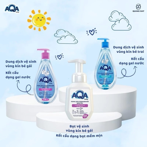 AQA Baby Bọt Vệ Sinh Cho Bé Gái Từ 0-8 Tuổi 250ml
