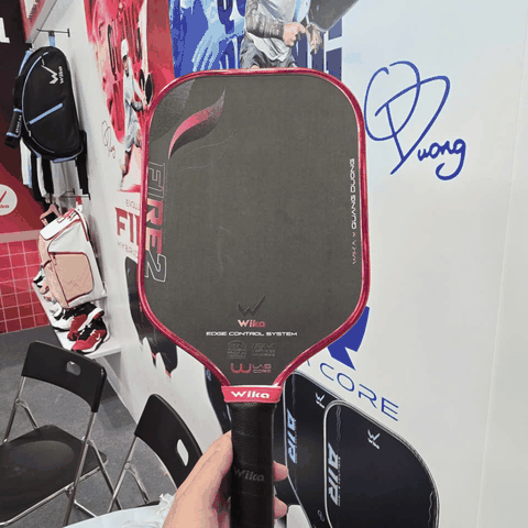 Wika Vợt Pickleball Wika Fire 2 Quang Dương 16mm Màu Hồng