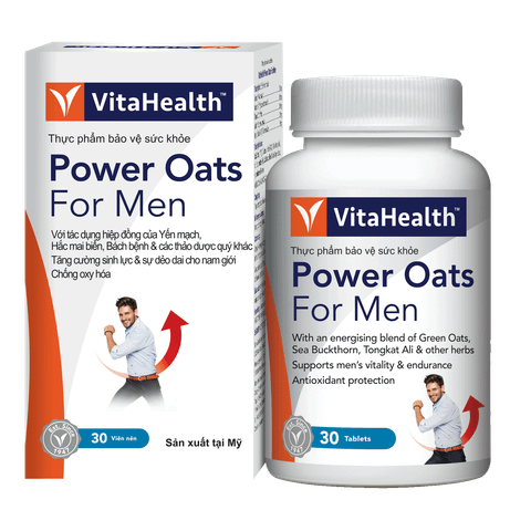 VitaHealth Viên Uống Power Oats For Men Tăng Cường Sức Khỏe Sinh Lý Nam Giới 30 Viên
