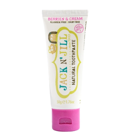Jack N Jill Kem Đánh Răng Cho Bé Natural Toothpaste 50g - Berries & Cream kem và quả mọng