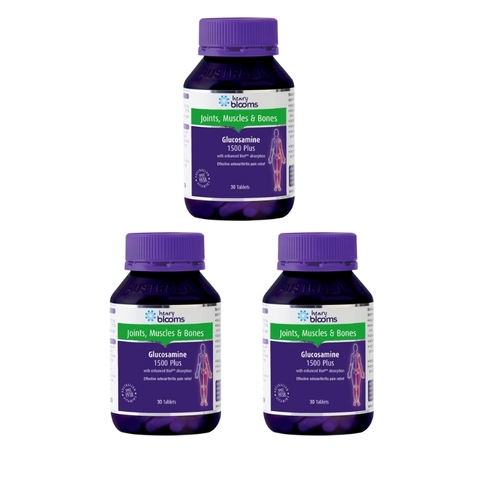 Combo 3 Hộp Henry Blooms Viên Uống Hỗ Trợ Sụn Khớp Glucosamine 1500 Plus 30 Viên