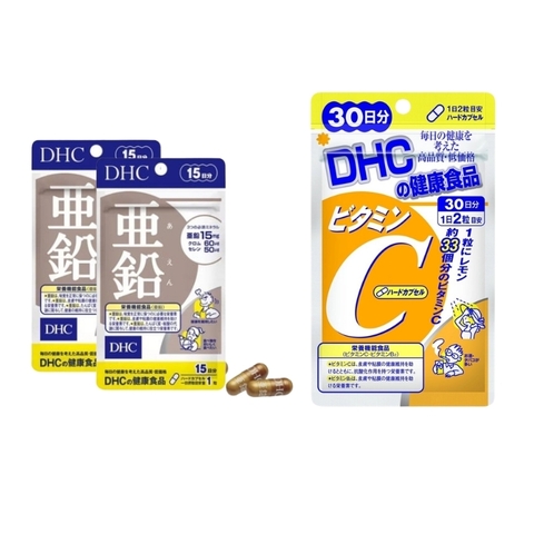 Combo DHC Vitamin C 30 Ngày + 2 DHC Kẽm 15 Ngày