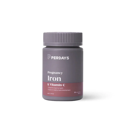 Perdays Viên Uống Pregnancy Iron & Vitamin C Bổ Sung Sắt & Vitamin C Hỗ Trợ Tạo Máu, Bổ Sung Sắt Cho Mẹ Bầu 30 Viên