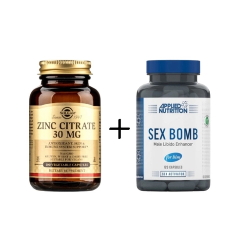 Combo Applied Nutrition Viên Uống Hỗ Trợ Nam Giới 120 Viên Hàng Chính Ngạch Anh Quốc + Solgar Viên Uống Bổ Sung Kẽm (Zinc Citrate) 30 MG 100 Viên - Chính Ngạch Mỹ