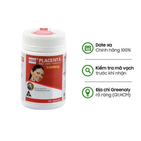 Costar Viên Uống Nhau Thai Cừu Placenta Baby Sheep Essential 15000mg
