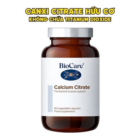 BioCare Viên Uống Bổ Sung Calcium Citrate (90 Viên) | Không Chứa Titanium Dioxide | Chính Ngạch Anh Quốc