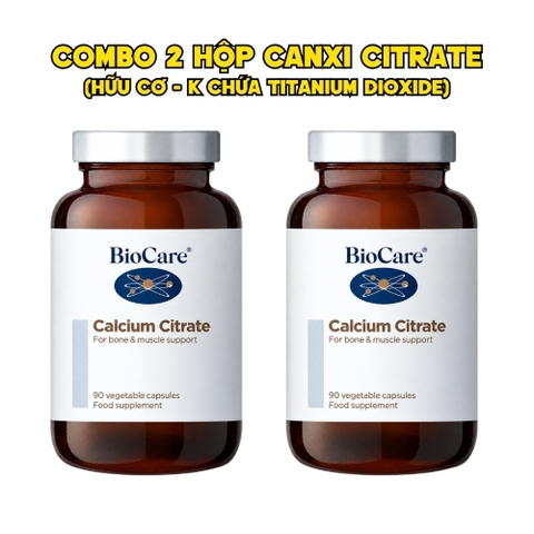 Combo 2 Hộp BioCare Viên Uống Calcium Citrate Hỗ Trợ Bổ Sung Canxi, Giúp Xương Và Răng Chắc Khỏe Hộp 90 Viên