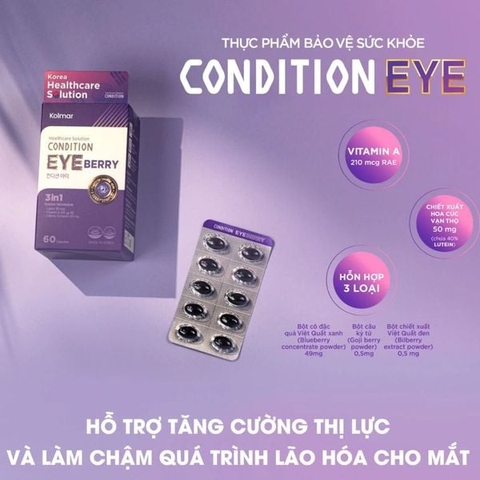 Kolmar Viên Uống Hỗ Trợ Tăng Cường Chức Năng Mắt Condition Eye 60 Viên