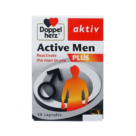 Doppelherz Viên Uống Active Men PLus Hỗ Trợ Tăng Cường Sức Khỏe Sinh Lý Nam Hộp 30 Viên