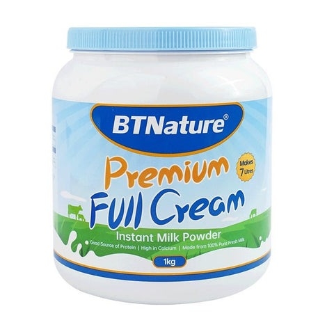BTNature Sữa Bột Nguyên Kem Premium Full Cream Instant Milk Powder 1kg