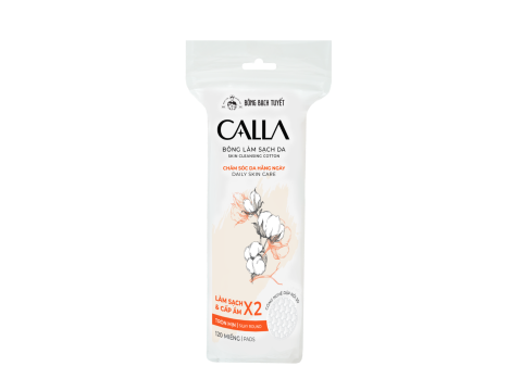 Calla Bông Làm Sạch Da Tròn 3D Siêu Mỏng Siêu Thẩm Thấu Mềm Mịn