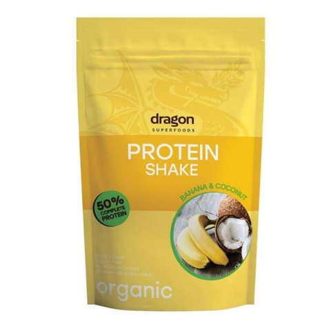 Dragon Superfoods Bột Protein Thực Vật Lắc Vị Chuối Sữa Dừa Hữu Cơ Bổ Sung Đạm 450g