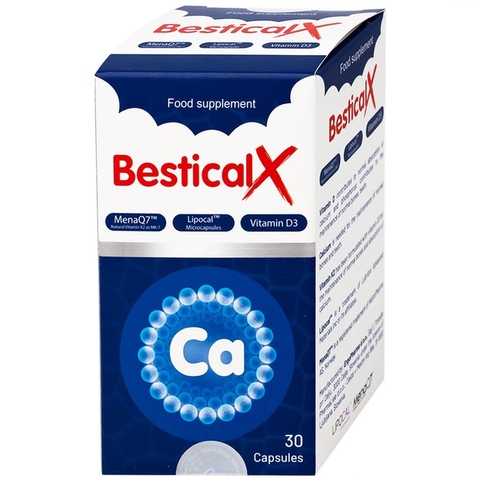 Bestical X Viên Uống Bổ Sung Canxi, Vitamin D3, K2 Hỗ Trợ Xương Và Rắng Chắc Khỏe Cho Trẻ Từ 8 Tuổi Hộp 30 Viên