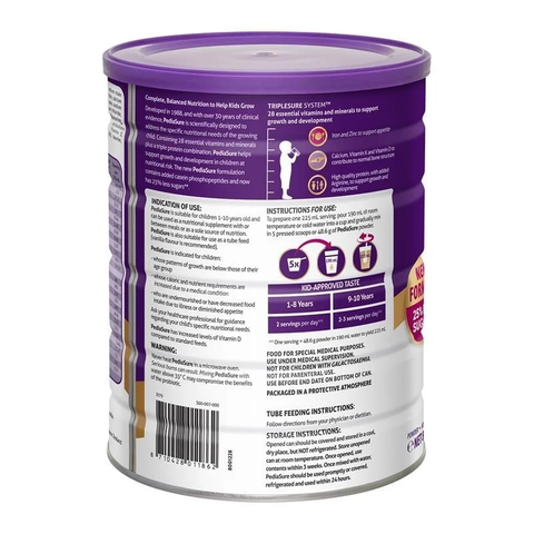 PediaSure Úc  Nắp Tím Sữa Dành Cho Bé Từ 1 Đến 10 Tuổi Hộp 850g