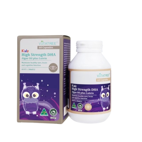 Vitatree Viên Uống DHA Tảo Kids Strength DHA Algae Oil plus Lutein Cho Trẻ Từ 6 Tháng Tuổi  30 Viên