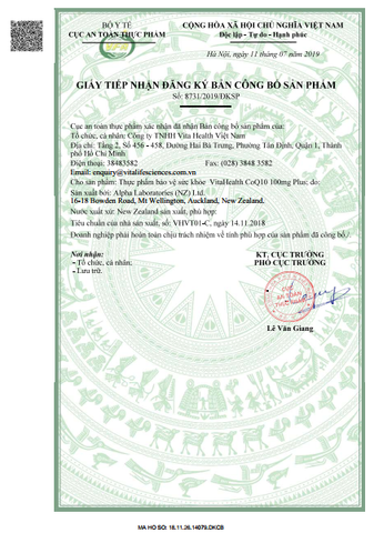 VitaHealth Viên Uống COQ10 100mg Plus Hỗ Trợ Sức Khỏe Tim Mạch, Làm Chậm Quá Trình Lão Hóa 30 Viên