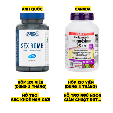Combo Applied Nutrition Và Webber Magie Hỗ Trợ Tăng Cường Sức Khỏe Nam Giới, Giảm Strees, Cải Thiện Giấc Ngủ