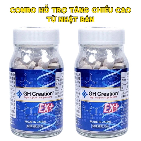 [SẴN HÀNG] Combo 2 lọ GH Creation Viên Uống Hỗ Trợ Tăng Chiều Cao Nhật Bản Ex 270 viên