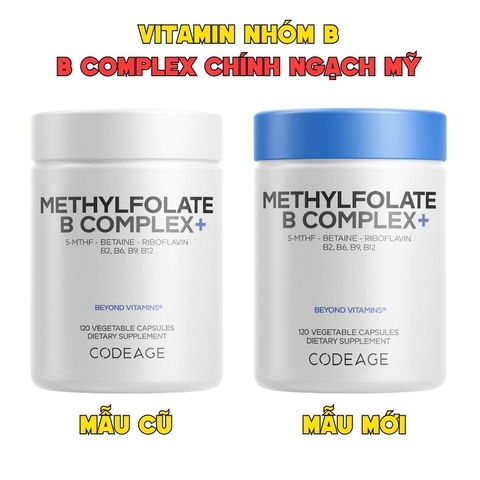 Codeage Viên Uống Methylfloate B Complex Hỗ Trợ Cải Thiện Trí Nhớ 120 Viên
