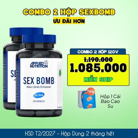 Combo 2 Hộp Sex Bomb | HSD 28/02/2027 | Hộp 120 Viên (Dùng 2 Tháng)