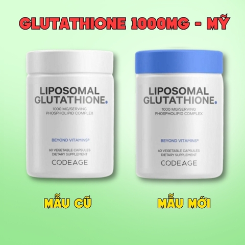 CodeAge Viên Uống Liposomal Glutathione 1000mg 60 Viên - Chính Ngạch Mỹ