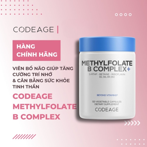 Codeage Viên Uống Methylfloate B Complex Hỗ Trợ Cải Thiện Trí Nhớ 120 Viên