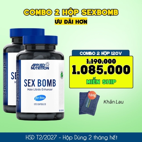 Combo 2 Hộp Sex Bomb | HSD 28/02/2027 | Hộp 120 Viên (Dùng 2 Tháng)