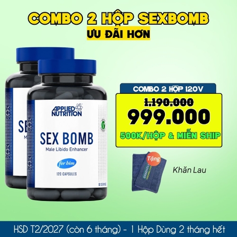 Combo 2 Hộp Sex Bomb | HSD 28/02/2027 (Còn 6 Tháng) | Hộp 120 Viên (Dùng 2 Tháng)
