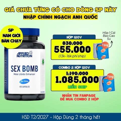 Applied Nutrition Viên Uống Hỗ Trợ Nam Giới 120 Viên (Dùng 2 Tháng) | Chính Ngạch Anh | Bán Chạy | HSD 28/02/2027