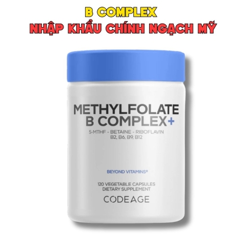 Codeage Viên Uống Methylfloate B Complex Hỗ Trợ Cải Thiện Trí Nhớ 120 Viên