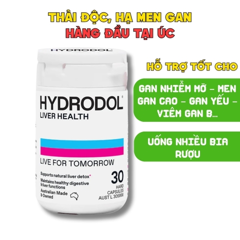 Hydrodol Viên Uống Liver Health  Bổ Gan Thải Độc Mát Gan 30 viên - Chính Ngạch Úc