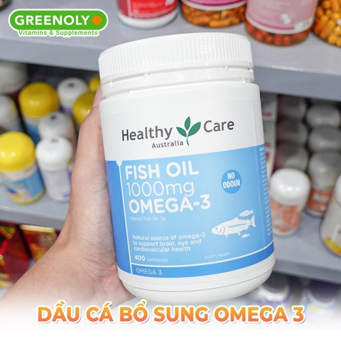 Healthy Care Viên Dầu Cá Bổ Sung Omega 3 Fish Oil 1000mg, Dùng Được Cho Trẻ - Chính Ngạch Úc