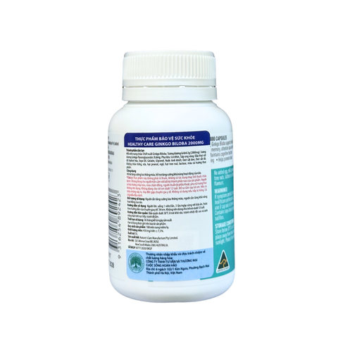 Healthy Care Viên Uống Hỗ Trợ Trí Não Ginkgo Biloba 2000mg 100 Viên - Chính Ngạch Úc