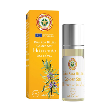 Golden Star Dầu Xoa Bi Lăn Hương Thảo Cho Gia Đình 5ml