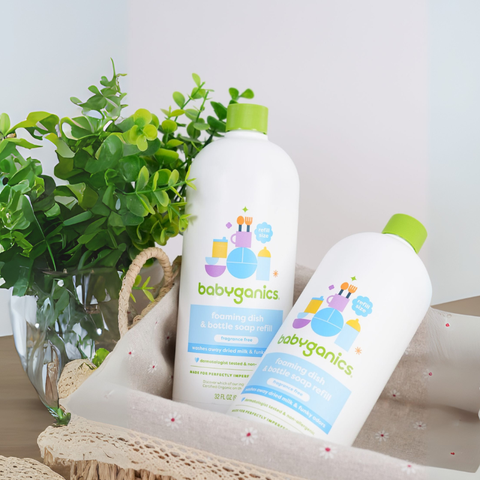 Babyganics Nước Rửa Bình & Đồ dùng An Toàn Cho Bé Organic Foaming Dish & Bottle Soap Refill Fragrance Free 946ml