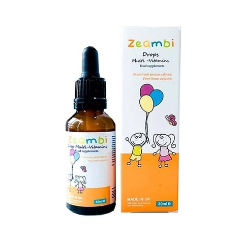 Zeambi Vitamin Tổng Hợp Dạng Nhỏ Giọt Cải Thiện Biếng Ăn, Tăng Sức Đề Kháng Cho Trẻ Từ 6 Tháng Tuổi Chai 30ml