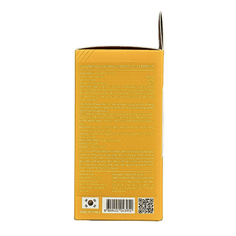 Kolmar Viên Uống Bổ Sung Vitamin C, Kẽm, D3 Condition Let's C Premium 60 Viên