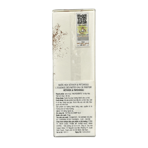 L'Essence des Notes Nước Hoa Pháp EDP Mùi Vetiver & Patchouli