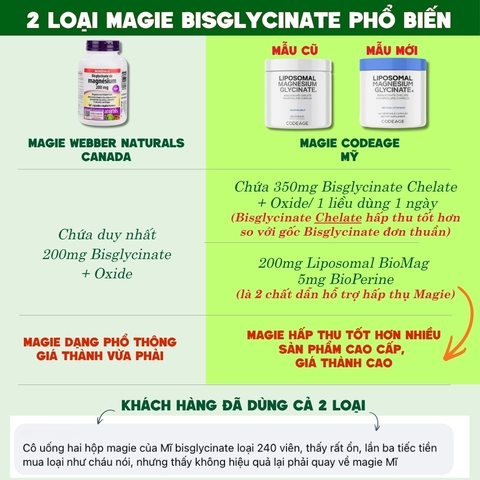 Codeage Viên Uống Liposomal Magnesium Magie Glycinate Hữu Cơ 240 Viên - Chính Ngạch Mỹ, Xuất VAT
